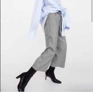 Zara Light Gray Culotte Pants